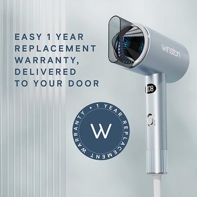 Winston Digital Smart Ionic Hair Dryer 2000W - Fast Drying with LED Display For All Hair Types, Lightweight - Ice Blue 690 gm - Hair Dryers