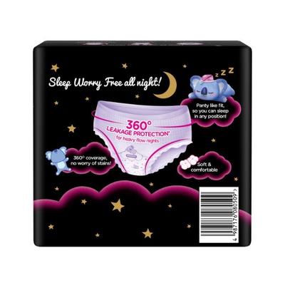 Whisper Bindazzz Nights Period Panties for women and girls, 185g 6's - Sanitary Napkins