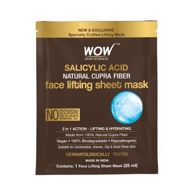 WOW Skin Science Salicylic Acid Natural Fiber Cupra Face Lifting Sheet Mask 25 ml - Sheet Masks