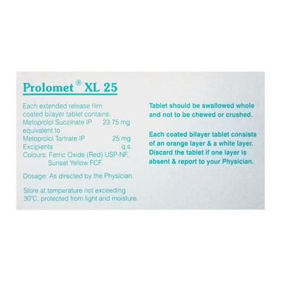 PROLOMET XL 25 Tablet 15's - Hypertension-Bet