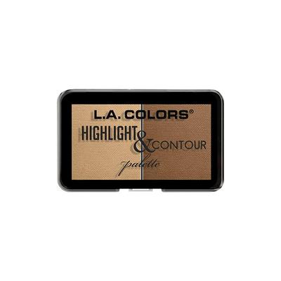 L.A. Colors Highlight & Contour Palette - Light to Medium 7 gm - Face Palettes
