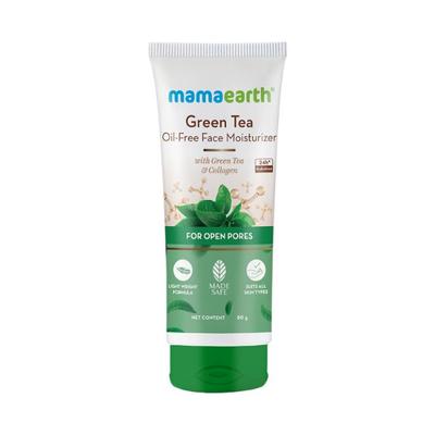 Mamaearth Green Tea Oil Free Face Moisturizer with Green Tea & Collagen for Open Pores 80 gm - Face Moisturizers
