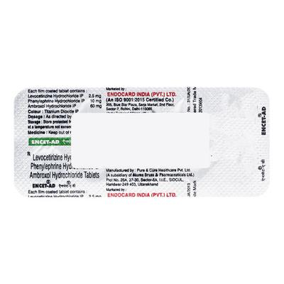 ENCET AD Tablet 10's - Cough And Cold-Cou