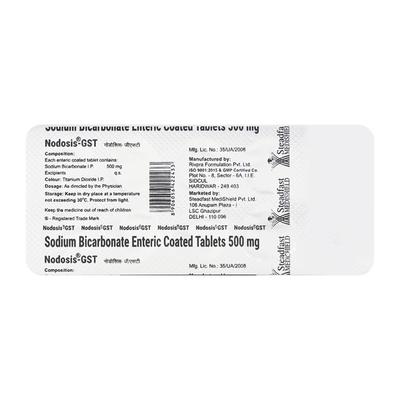 Nodosis Gst 500mg Tablet 10'S - Ulcer/Reflux/Flatulence-Aaa