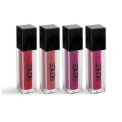 Renee Stay with Me Minis Matte Liquid Lipsticks, 01 Juicy Berries 2ml each 4's - Liquid Lipsticks