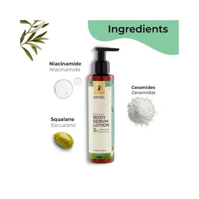 Pilgrim Squalane 5% Niacinamide Body Serum Lotion with Ceramides for Dry & Itchy Skin 150 ml - Lotions & Creams