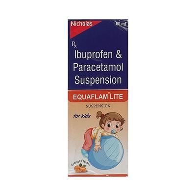EQUAFLAM LITE ORANGE FLAVOUR Suspension 60ml - Pain relief-Nsa