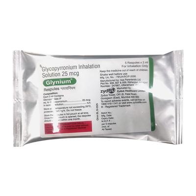 GLYNIUM 25mcg Respules 2ml - Asthma/COPD-Ast