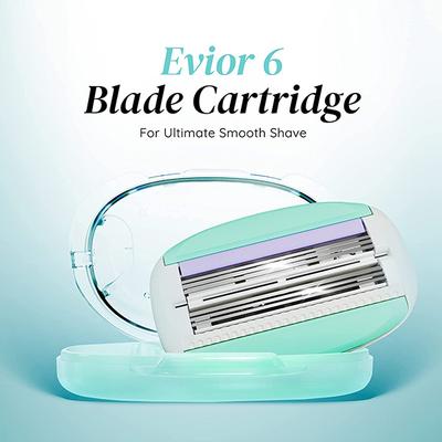 LetsShave Evior 6 Shaving Razor + Shaving Razor Blade 4's + Whipped Shave Cream 150 gm - Women - Shaving & Hair Removal