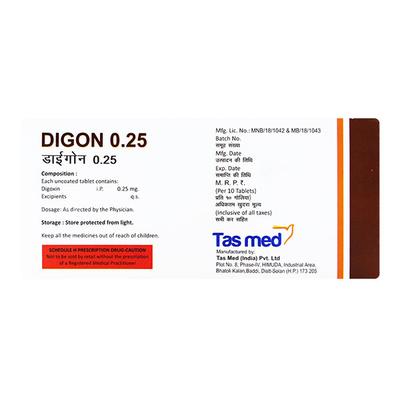 DIGON 0.25mg Tablet 10's - Heart Failure-Car