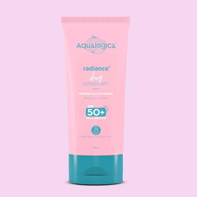 Aqualogica Radiance + Dewy Sunscreen With Watermelon & Niacinamide With SPF 50 & Pa +++ 80 gm - Body Sunscreen