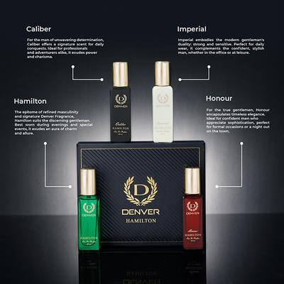 Denver Hamilton Luxury Gift Set - 20ml each 4's - Men Perfumes (Edt/Edp)
