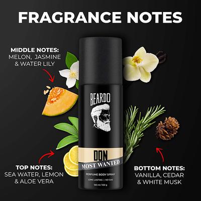 Beardo Perfume Body Spray Combo (Mafia 120 ml + Don 120 ml + Whisky Smoke 120 ml) - Men Perfumes (Edt/Edp)