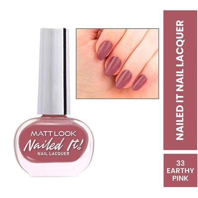 Matt Look Nailed It Nail Polish, Chip Free, Quick Dry, Longer Stay, Highly Pigmented Lacquer, Natural Finish , Barbie Pink 32 10 ml - Nail Polish
