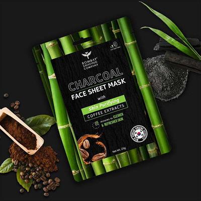 Bombay Shaving Company Charcoal Face Sheet Mask 50g each 2's - Sheet Masks
