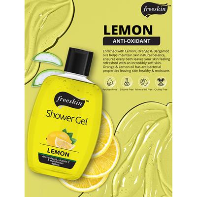Freeskin Lemon Shower Gel 400 ml - Shower Gels & Body Wash