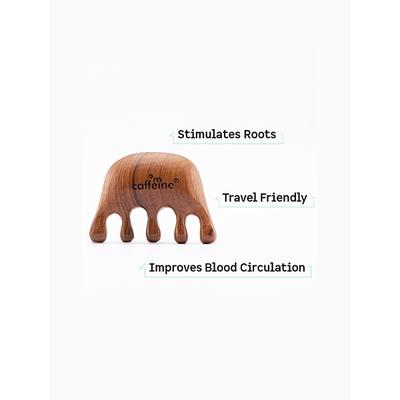 Mcaffeine Wooden Head Massage Comb 1's - Hair Combs