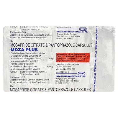 Moza Plus Capsule 10'S - Ulcer/Reflux/Flatulence-Aaa
