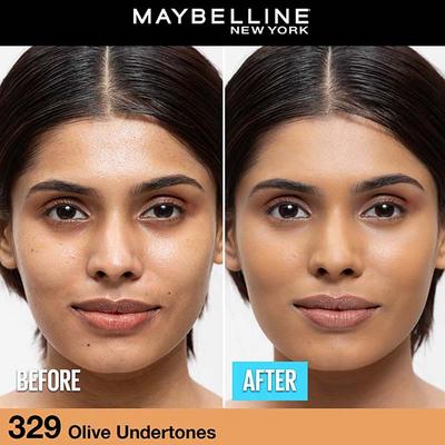 Maybelline New York Fit Me Matte+Poreless Foundation, Shade 329 - Natural Matte Finish, 16H Oil Control 104 gm - Foundation