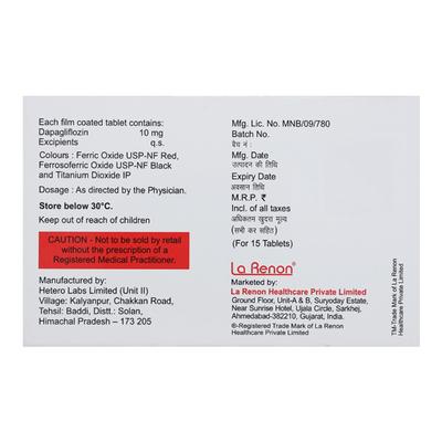 DAPACONIC 10 Tablet 15's - Diabetes-Ant