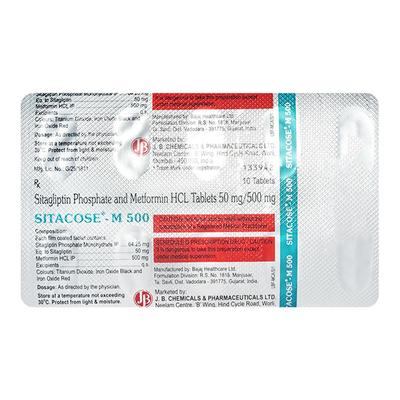 SITACOSE M 500 Tablet 10's - Diabetes-Ant