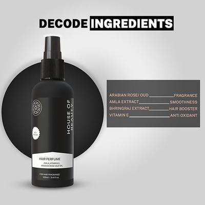 House of Beauty Hair Perfume with Oud For Hair Strengthening, Thickening & Growth 100ml - Hair Sprays & Mists