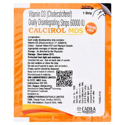 CALCIROL MDS SUGAR FREE Strip 1's - Supplements-Cal