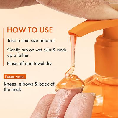 mCaffeine Glow Boost Grapefruit Body Wash - Fruity Grapefruit Aroma, Vitamin C Rich & 5% Glycerine 300 ml - Shower Gels & Body Wash