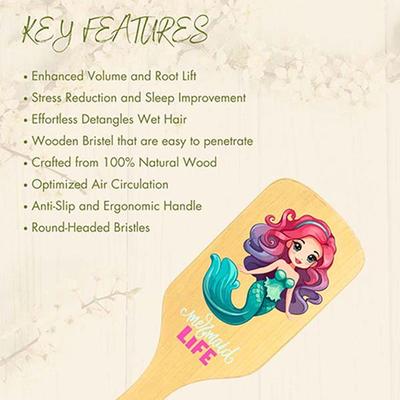 Allure Personalised Paddle Hair Brush Mermaid Print 1's - Hair Brushes