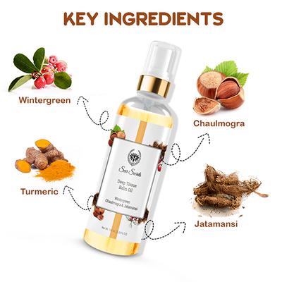 Seer Secrets Deep Tissue Balm Oil - Quick Pain Relief Oil 100 ml - Pain Relief Oil