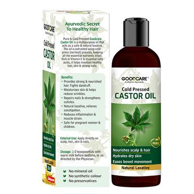 Goodcare Pure Cold Pressed Castor Oil 200 ml - Hair Oils