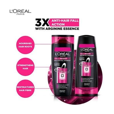 L'Oreal Paris Fall Resist 3X Anti Hair Fall Shampoo 396 ml - Shampoos