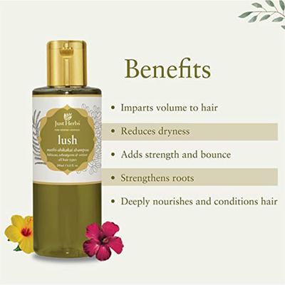 Just Herbs Haircare Fenugreek + Shikakai Volumising Shampoo 200ml - Shampoos