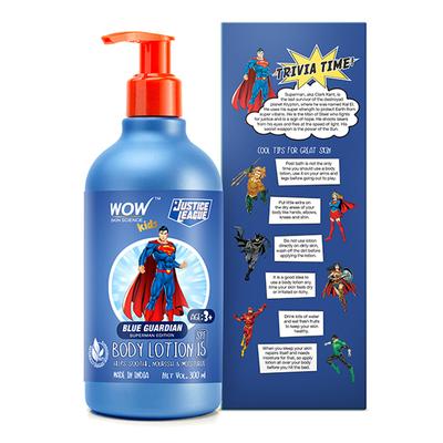 WOW Skin Science Kids Body Lotion - SPF 15 - Blue Guardian Superman Edition 300 ml - Baby Body Wash