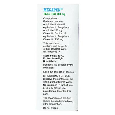 Megapen 500mg Injection 1's - Bacterial Infections-Pen