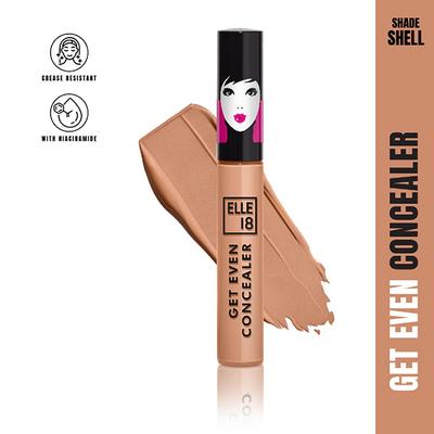 Elle 18 Get Even Concealer, Shell, Buildable Coverage, For Dark spots & Fine Lines 5.4 ml - Concealer