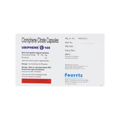 UBIPHENE C 100 Capsule 10's - Hormonal Therapy-Tro