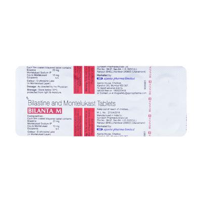 BILANTA M Tablet 10's - Allergies-Ant