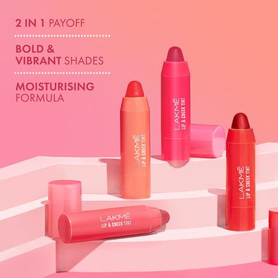 Lakme Lip Love Lip and Cheek Tint Fiery Red 1.8 gm - Lip Crayons