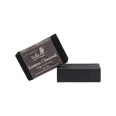 Rustic Art Organic Handmade Lemon Charcoal Soap 100 gm - Soaps