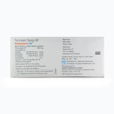 Panzynorm HS Tablet 10'S - Digestion-Dig