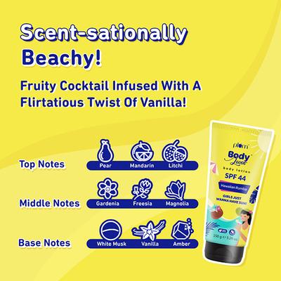 Plum Bodylovin Hawaiian Rumba Body Lotion Body Sunscreen with Spf 44 Pa+++ 100% Vegan 150 gm - Body Sunscreen