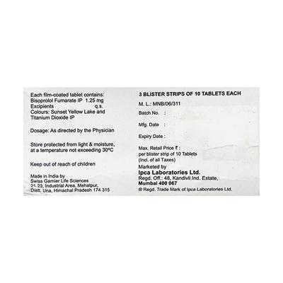 BLOCPRO 1.25 Tablet 10's - Hypertension-Bet