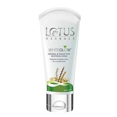 Lotus Herbals Whiteglow Oatmeal & Yogurt Skin Whitening Scrub 50 Gm - Scrubs & Exfoliants