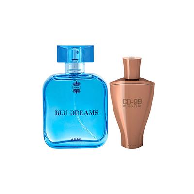 Ajmal Blu Dreams EDP Citurs Fruity Perfume And CD 99 Mukhallat Concentrated Perfume Oil Floral Oriental 114 ml - Perfumes (Edt/Edp)