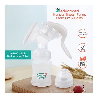 Buddsbuddy Advanced Premium Quality Manual Breast Pump - White - Breast Pump