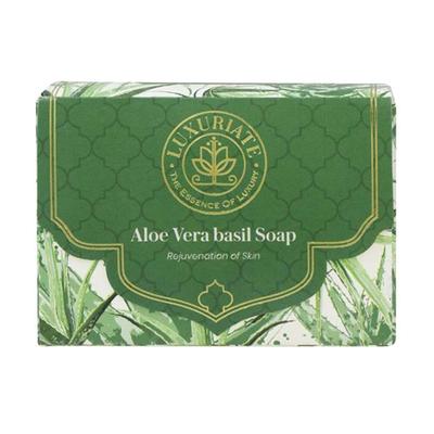 Luxuriate Naturally Refreshing Aloe Vera and Basil Soaps 125 gm - Soaps
