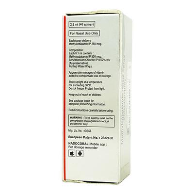 Nasocobal 250Mcg Nasal Spray 2.3ml - Nasal Congestion-Nas