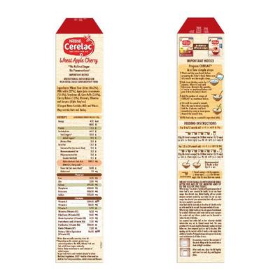 Nestle Cerelac Baby Food Cereal No Refined Sugar - Wheat Apple Cherry (For 8 to 24 Months Baby) (Refill Pack) 350 g - Baby And Infant Supplements