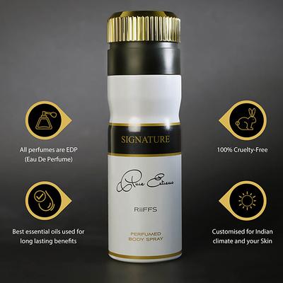 RiiFFS Signature Deodorant For Men, Perfumed Body Spray 200 ml - Men Deodorants/Roll-Ons